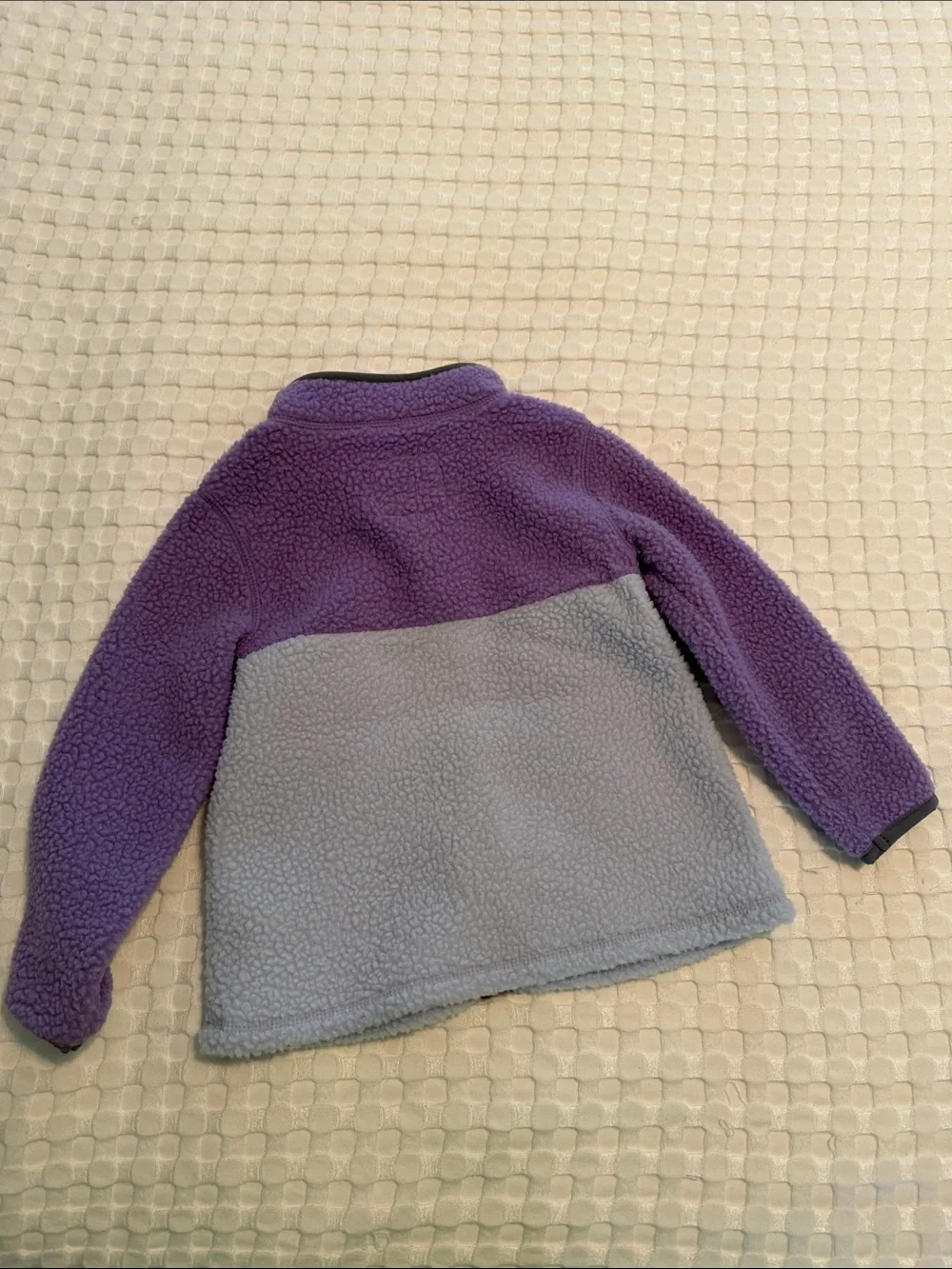 OshKosh B'gosh Purple and Light Gray/blue Colorblock Sherpa Jacket